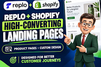 design a custom replo shopify landing page and product page
