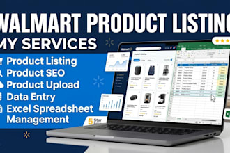 do walmart product listing and data entry