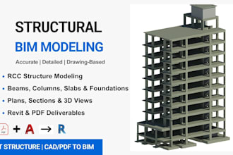 create a revit structure bim modeling from autocad or PDF