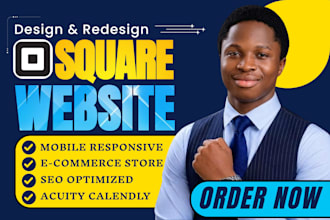 design your square website, square online store and square booking