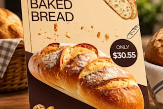 design a bakery bread promotional flyer