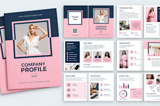 design a company profile, annual report, ngo impact report and esg report