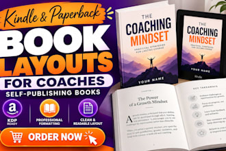 do kindle and paperback book layouts for coaches self publishing books