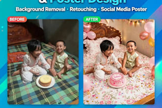 do aesthetic photo background editing and retouch