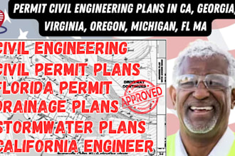 permit civil engineering plans in ca, georgia, virginia, oregon, michigan, fl ma