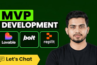 develop or fix lovable ai web apps, saas mvp, vibe coding, replit ai, loveable