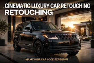 do ai luxury car editing, car background change, cinematic car retouch