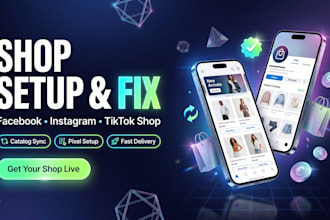 setup facebook shop tiktok shop instagram shop for shopify store