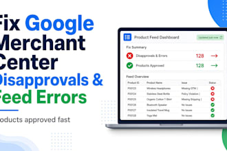 fix google merchant center product disapprovals and feed errors