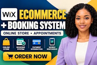 design wix ecommerce website with online booking and appointment system