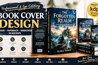 design a kdp book cover, ebook cover, paperback cover and 3d book mockup
