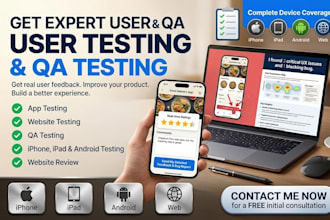 do user testing for app, website or webapp testing, website testing, app testing