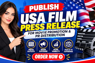 publish USA film press release for movie promotion and PR distribution
