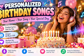 create a personalized ai birthday song with your name and message