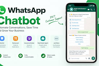 build you ai whatsapp chatbot for restaurants, clinics, and real estate