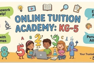 provide online tuition and tutoring for primary school kids