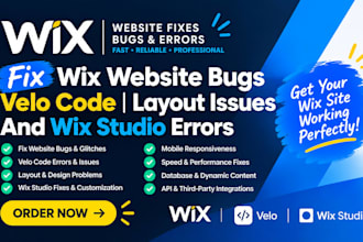 fix wix website bugs velo code layout issues and wix studio errors