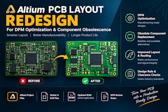 redesign altium pcb layout for dfm optimization and component obsolescence