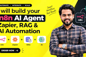 build n8n automation ai agent zapier rag and ai automation