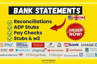 reconcile bank statement PDF to editable format