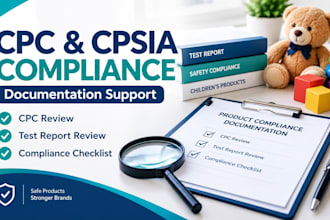 assist with CPC and cpsia compliance documentation for USA children products