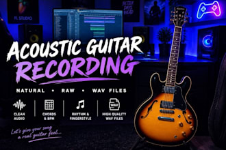 record authentic acoustic rhythm guitar for your song