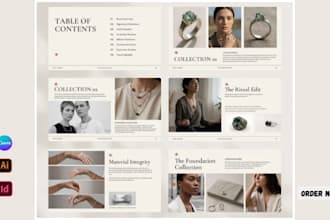 design retouch product catalog photobook lookbook magazine for jewelry brand