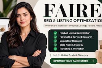 do faire optimize faire seo, faire listings, faire promotion for wholesale sales
