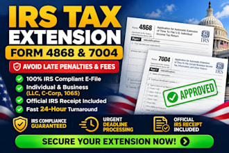 file urgent irs tax extension form 4868 or 7004 fast to avoid penalties