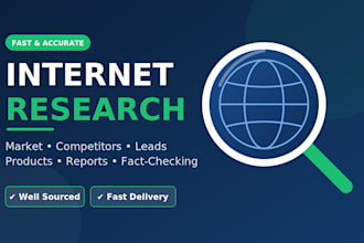 do internet research on anything as a researcher