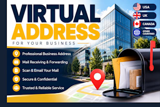 provide virtual address for a limited company or business with postal services