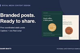 design branded social media posts with captions