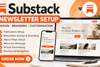 set up substack newsletter, publication design and branding