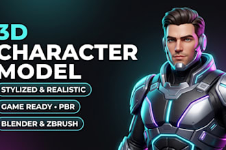 do a custom 3d character model for games, animation, or printing