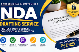 draft a customized non disclosure agreement for your business