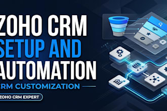 set up and automate zoho CRM, bigin, salesiq and desk
