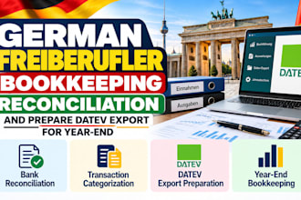 reconcile your german freiberufler bookkeeping and prepare datev export