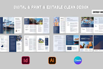 design redesign company handbook booklet, company profile annual report brochure