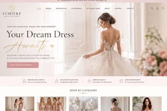 build squarespace bridal salon website wedding dress boutique bridal website