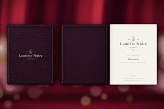 design menus and print materials for restaurants and cafes