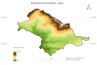 create an elevation, contour and hillshade map in qgis