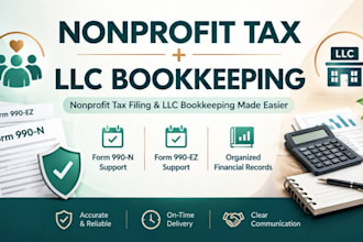 provide CPA form 990n 990ez and llc bookkeeping