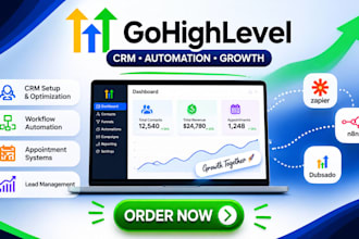set up gohighlevel CRM, dubsado and workflow automation