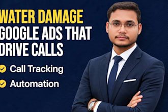 setup water damage google ads with callrail and missed call sms