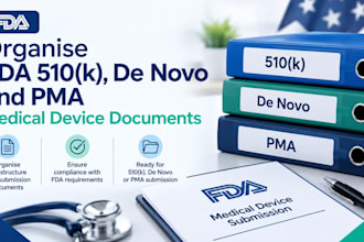 organise fda 510k de novo and pma medical device documents