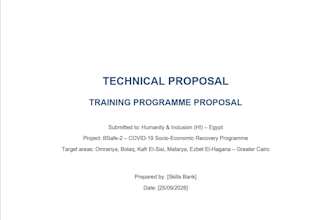 professional business proposals, technical proposals, and tenders