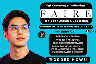 do faire optimization, faire seo, faire listing, faire promotion with marketing