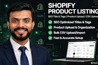 do shopify product listing with SEO title and tags