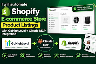 automate shopify e commerce store product listings with gohighlevel claude mcp