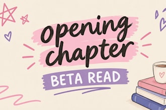 beta read first chapter of a novel to give feedback and critique